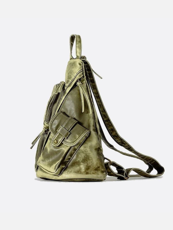 Soft leather backpack
