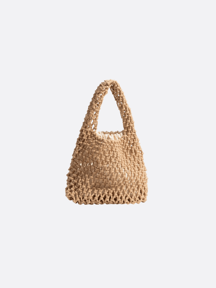 sac à main filet beige