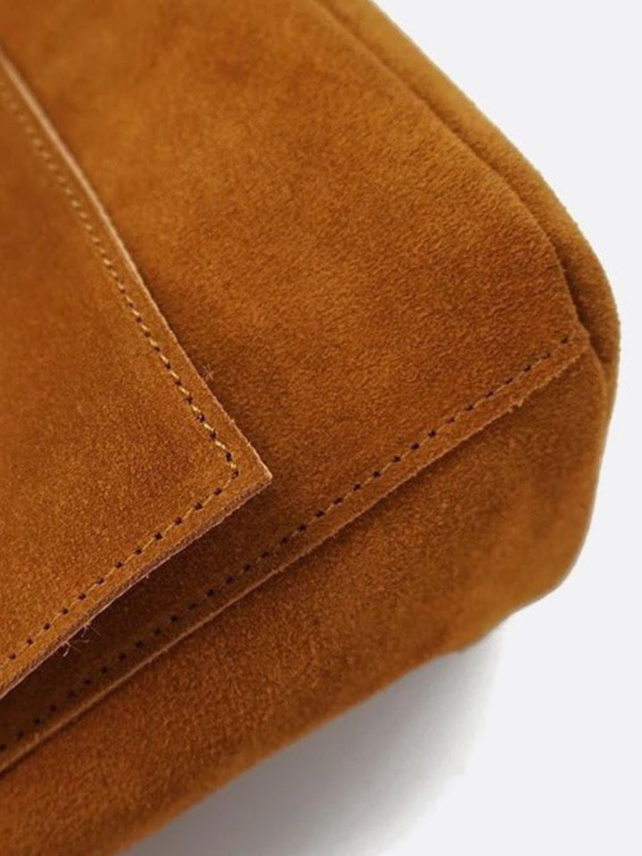 Suede shoulder bag