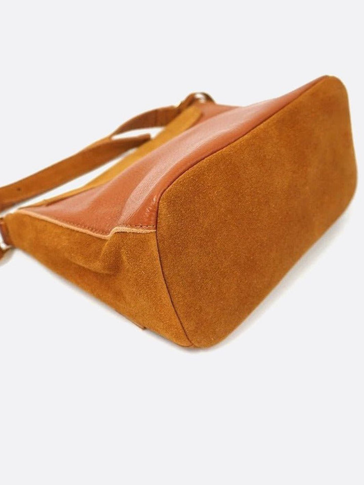 Suede shoulder bag
