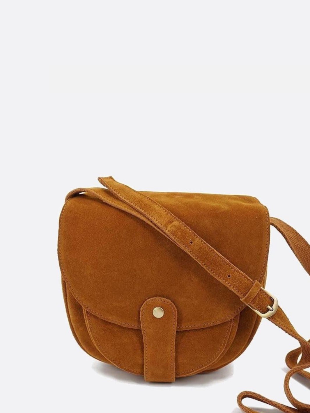 Sac bandoulière daim camel