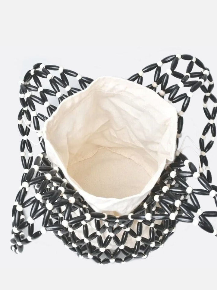 Wooden bead bag